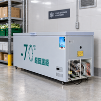Congélateur commercial ultra-basse température en acier inoxydable 201 -60°C ℃   Congélateur sous comptoir à température unique à refroidissement direct pour cuisine