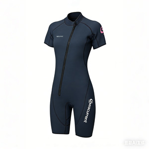 Traje de neopreno de manga corta de 1,5 mm para mujer, de cuerpo completo, para natación, surf y snorkel - Product Image 4