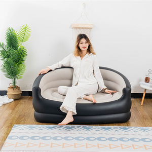 Sofá Inflable, Colchón de Aire Doble, Portátil, Silla de Descanso para Exteriores, para Adultos, Material de PVC Ecológico - Product Image 4