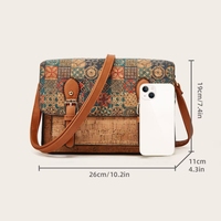 Sac à bandoulière en liège pour femme avec fermeture éclair, style bohème tendance, sacs à main