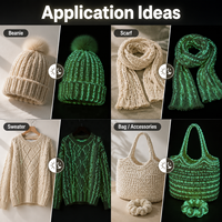 Fil lumineux grand format, écologique, couleurs personnalisables, qui brille dans le noir, pour chapeaux, amigurumi, porte-clés, broderie et projets créatifs - Chargé par la lumière du soleil