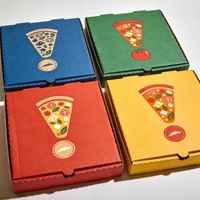 Kotak Pizza Bergelombang Khusus untuk Restoran, Kotak Kemasan Pizza 14 Inci yang Dapat Dipersonalisasi, Kotak Makanan Kertas Kraft Khusus untuk Pizza