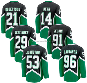 Cuciture di Alta Qualità # 21 Jason Robertson # 29 <span class=keywords><strong>Jake</strong></span> Oettinger # 91 Tyler Seguin # Maglia da hockey su ghiaccio americano 96 Mikko Rantanen - Product Image 1