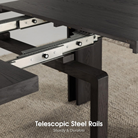 Table à manger extensible, se transformant d'une console de 18 pouces en une table pouvant accueillir jusqu'à douze personnes, 46*95*76cm, se transforme en 300*95*76cm