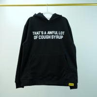 Sweat à capuche décontracté pour homme en coton 100% hiver, imprimé numérique noir avec motif 'THAT'S AWFUL LOT of Cough Syrup'