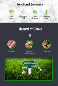 อุปกรณ์ไล่หนูตัวตุ่นสำหรับสวนพลังงานแสงอาทิตย์กันน้ำอัลตราโซนิค - Product Image 3