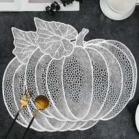 Napperon de table en PVC imperméable et antidérapant, motif citrouille, style Ins, pour table à manger
