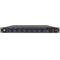 Amplificateur de puissance professionnel de classe D 150W * 8 RMS Amplificateur LED audio de taille 1U