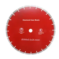 Mata Gergaji Potong Berlian 300/350mm dengan Kekerasan Tinggi, Dilas Laser, untuk Pemotongan Jalan & Beton, Pisau Gergaji Tangan untuk Pemotongan Dinding