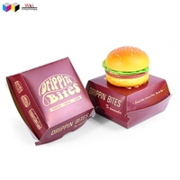 Caja de Embalaje para Hamburguesas Tipo Concha, Material Desechable de Grado Alimenticio, Logotipo Personalizado, Dimensiones Personalizadas