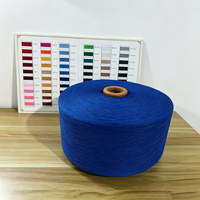 Fil à tricoter recyclé en coton et polyester mélangé, à extrémités ouvertes, respectueux de l'environnement, 30 couleurs, pour chaussettes/gants/tissus