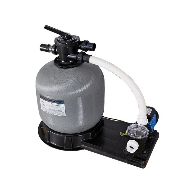 Factory Portable Combo Fiberglass Reinforced High Filtration Quartz Sand Filter and Water Circulation Pump for Swimming Pool
