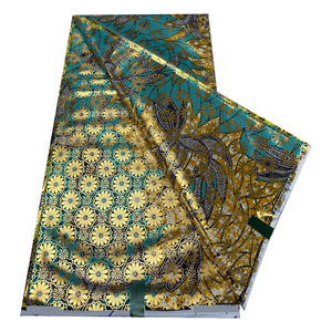 Tela de Ankara de calidad Superior, tela bordada de gasa Gloden con estampado de cera <span class=keywords><strong>Real</strong></span> africana para costura DIY, decoración del hogar, diseño de moda - Product Image 5