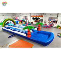 Vente flash - Glissade aquatique gonflable AirFunPro de qualité commerciale en PVC léger pour enfants et adultes - Glissades aquatiques gonflables - Piste gonflable