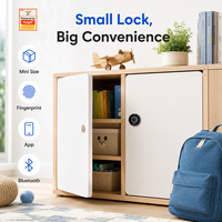 Vente directe usine – Armoire à tiroirs intégrée avec lecteur d'empreintes digitales, meuble de rangement double porte pour bureau, chevet ou chaussures, compatible serrure intelligente et Cloud