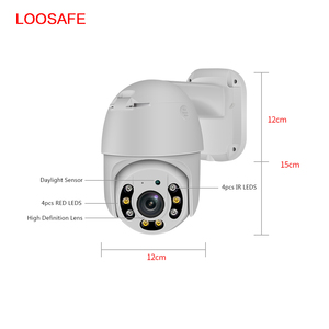 Loosafe 4 canales 2mp Dome Poe Ptz sistema de cámara Cmos Audio grabaciones cámara exterior Color noche Kit Cámara 4ch 1080p - Product Image 2
