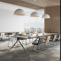 Chaise d'invité durable empilable avec base en traîne et assise en tissu pour bureau et école – Siège commercial polyvalent et peu encombrant