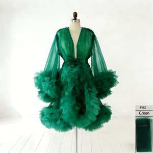 Vestido <span class=keywords><strong>de</strong></span> <span class=keywords><strong>Maternidad</strong></span> Térmico <span class=keywords><strong>de</strong></span> Lujo Romántico y Transpirable con Volantes <span class=keywords><strong>de</strong></span> Tul <span class=keywords><strong>para</strong></span> Prepararse <span class=keywords><strong>para</strong></span> la Boda, Novia y Damas <span class=keywords><strong>de</strong></span> Honor - Product Image 2