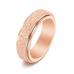 Waterproof Hypoallergenic Men's Stainless Steel Rotating Anxiety <b>Ring</b> Vintage Style with Natural Zircon Stone for Weddings - Product Image 4