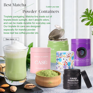 Kundenspezifische Luxus-Design Mini Dekorative Leere Runde Luftdichte Matcha-Teedose aus Metall Vorratsdosen für Tee - Product Image 6