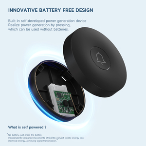Mini timbre inalámbrico inteligente a prueba de agua, <span class=keywords><strong>tono</strong></span> de llamada cinético inteligente para uso doméstico y exterior en hoteles con fuente de alimentación de enchufe - Product Image 2