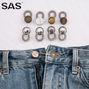 SAS en stock, extenseur <span class=keywords><strong>de</strong></span> taille rétractable en laiton à taille réglable pour pantalons et jeans, avec bouton - Product Image 5