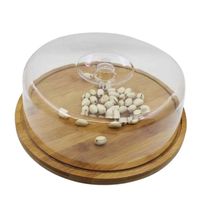 Table de mariage ronde après-midi cupcake dessert gâteau stand avec couvercle, bonbons snack plateau de service avec couvercle