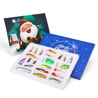 Yibo-Sports – Coffret cadeau de Noël transfrontalier prêt à expédier, ensemble de 24 leurres vivants d'eau douce, synthétiques, pour la pêche en eau salée et en ruisseau