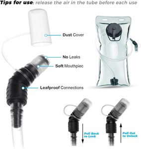 Free Sample Lightweight 3L Hydration Bladder with Bite <b>Tube</b> BPA-Free Waterproof Made of <b>Silicone</b> Plastic and Nylon - Product Image 6