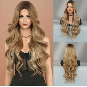 Perruques synthétiques longues et ondulées pour femmes, livraison rapide, résistantes à la chaleur, perruques en cheveux humains à la mode - Product Image 6