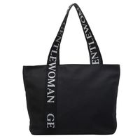 Sac fourre-tout en toile de couleur unie personnalisé de grande taille, avec logo imprimé, design de lettres, fermeture à glissière, poche réutilisable, doublure en polyester
