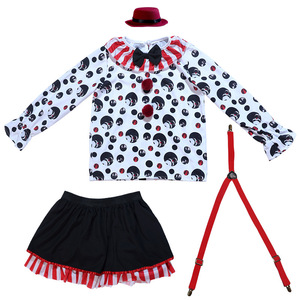 Girls Circus Clown Costume Set Polka <strong>Dot</strong> Top Suspender Skirt <strong>Kids</strong> Halloween Carnival Party Performance Outfit with Hat - Product Image 2