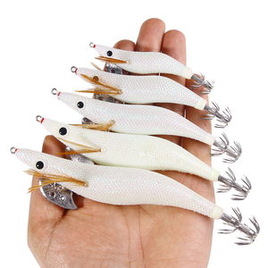 <span class=keywords><strong>Esca</strong></span> rigida luminosa bianca all'ingrosso gamberetti nuovo prodotto per la pesca in mare <span class=keywords><strong>esca</strong></span> di calamari pesce gatto in legno in scatola gamberetti esche finte - Product Image 2