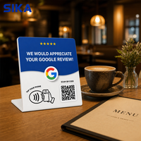 Carte de membre d'hôtel NFC avec code QR SIKA, design personnalisé, imperméable, en acrylique, carte de commentaires Google