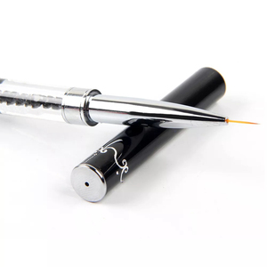 Black Double Head Crystal Handle Liner Brush for Gel Polish Nail Art Manicure Drawing Tools - Product Image 3