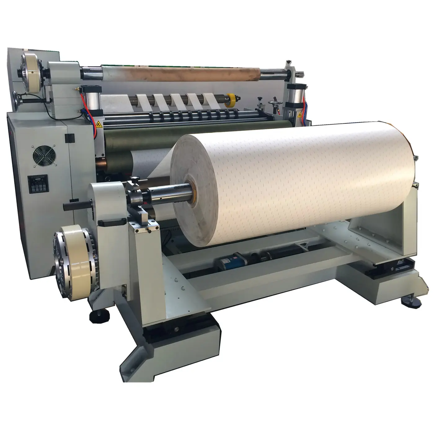 Dilme sarıcı eğme makineleri kağıt kesme yapışkan bant dilme ve sarma 100 m/dak üretim kapasitesi