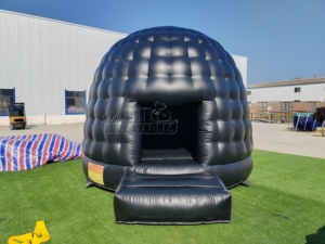 Casa <span class=keywords><strong>de</strong></span> Brinco Inflable Comercial Negra <span class=keywords><strong>de</strong></span> PVC, Castillo Inflable Tipo Iglú para Alquiler <span class=keywords><strong>de</strong></span> Eventos, Fiestas al Aire Libre, Jardín, Carnaval - Product Image 2