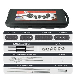 Ensemble d'<span class=keywords><strong>haltères</strong></span> de musculation robustes de 50 kg et 55 kg, <span class=keywords><strong>haltères</strong></span> réglables pour la salle de sport, <span class=keywords><strong>haltères</strong></span> en fonte - Product Image 3