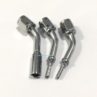 Raccord de frein à sertir pivotant à 45 et 90 degrés en acier chromé, filetage 3/8-24UNF, M10*1.25, M10*1 femelle, pour tuyau de frein PTFE