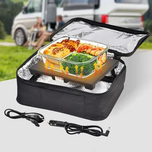 Mini Portable Personal Oven 12V 24V 110V Portable Oven Personal Microwave Electric Heating Lunch Box For Home Car Truck