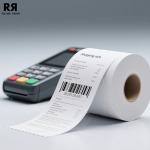 Reçu d'impression mince Bon autocopiant <span class=keywords><strong>Quittance</strong></span> Facture Pos Caisse Enregistreuse Rouleaux <span class=keywords><strong>de</strong></span> papier thermique - Product Image 4