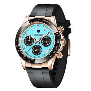 นาฬิกาข้อมือควอตซ์ PAGANI DESIGN รุ่น <span class=keywords><strong>1664</strong></span> สำหรับผู้ชาย นาฬิกาสปอร์ตหรูหรา กระจกแซฟไฟร์ สายยาง นาฬิกาโครโนกราฟ สำหรับผู้ชาย - Product Image 3