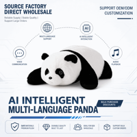 Jouet Panda Interactif Intelligent en Fourrure Douce de Qualité Supérieure, Matériaux Écologiques Certifiés EN71 et Approuvés CPC, Interaction Vocale et Linguistique
