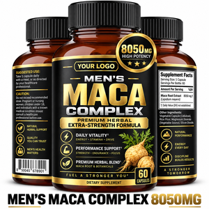 Capsules Molles à Base de Plantes Maca Complex pour Hommes : Marque Blanche – Booste la Vitalité Quotidienne, Améliore les Performances, Soutient la Force, l'Endurance et la Concentration - Product Image 1