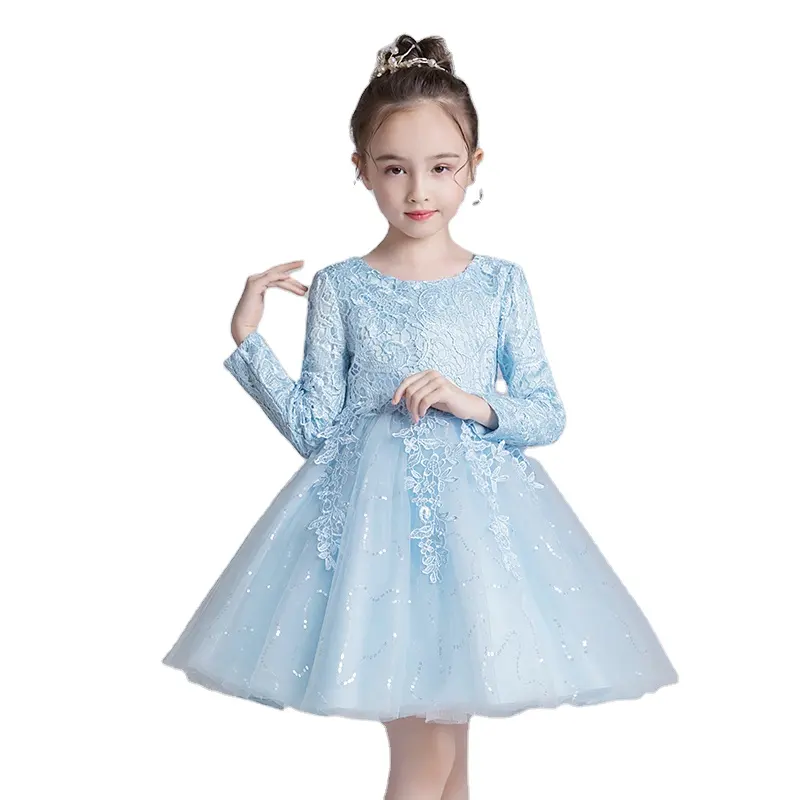 CX8991 Red White Blue New Design Kids Clothing Daily Tutu Dress with Flower Wholesale Ball Gown Birthday Party Dress