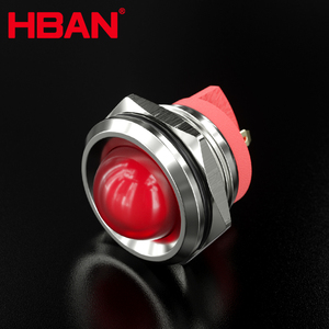HBGQ22DG-D/J/S Red LED chỉ số ánh sáng 12V 22 Mét pin thiết bị đầu cuối vòm đầu thép không gỉ vỏ kim loại IP67 không thấm nước tín hiệu đèn - Product Image 3