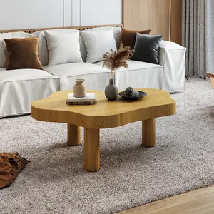 厂家批发价格家具客厅木质创意云形茶几白色中心桌
