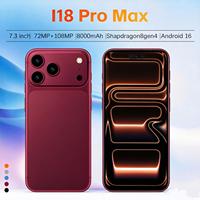 VSTA 2025 Nouvelle Arrivée Téléphone Original I18 Pro Max 5G 6,9 Pouces 16 Go + 1 To Processeur Octa-Core Caméra Arrière 108 MP Cellulaire LTE