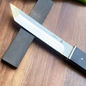 มีดพับคุณภาพสูง BLACK KIKUDA สำหรับการต่อสู้และยุทธวิธี ปรับแต่งได้ตามต้องการ พร้อมปลอกไม้แบบ OEM  วัสดุเกรด DIY ทำจากเหล็กกล้าไร้สนิมและไนลอนสำหรับงานอุตสาหกรรม - Product Image 4