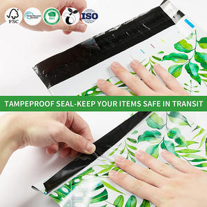Kunden spezifisch bedruckte kompost ierbare <span class=keywords><strong>Post</strong></span>-Poly-Mailer-Taschen Wasserdichte Polymailer-Versandt aschen Grünes Blatt - Product Image 4
